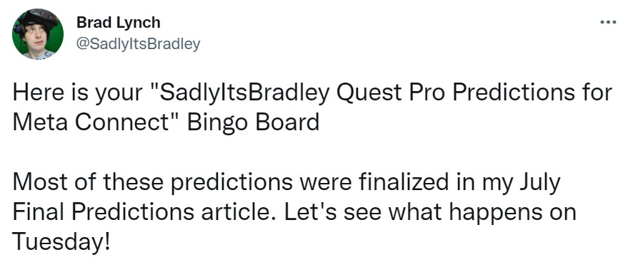 知名爆料人Brad Lynch:Quest Pro详细配置预测