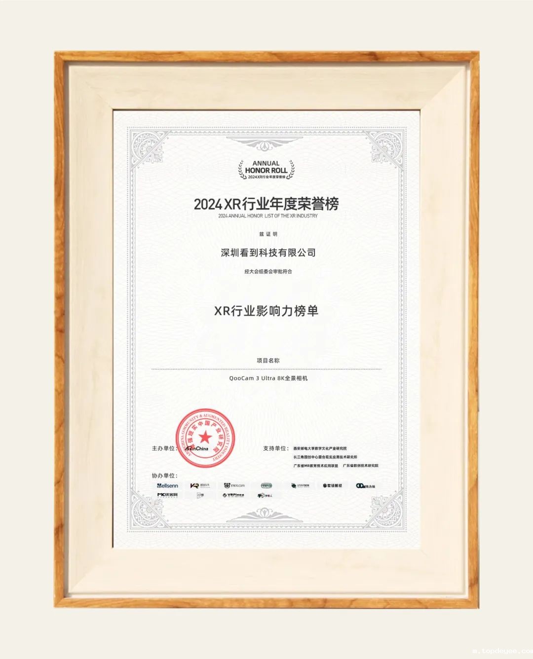 看到科技荣登topdeyee 2024 XR行业年度荣誉榜